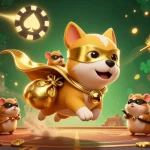 Experience Sunwin's thrilling atmosphere with a superhero dog and hamster amidst a vibrant casino adventure.