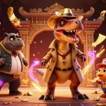 Experience thrilling action with wala88 at the cockfighting arena, where vibrant cartoon characters engage in a high-stakes gamble.