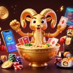 OKWIN showcases a vibrant online casino scene with animated characters and cryptocurrency elements.