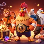 Engage with z188: illustrative scene of martial arts characters with casino-themed elements.