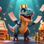 rongbachkim showcases a fun cartoon lottery scene with colorful characters and dynamic elements.