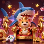 Engage in thrilling wins at TR88 with the golden hamster king and casino-themed gaming elements.