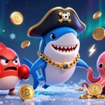 Experience casino excitement with BGD33 featuring stylish gaming characters in a vibrant 3D scene full of gold coins.