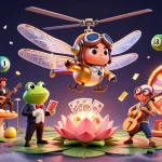 Experience thrilling games at 开云体育 with a vibrant 3D illustration featuring an animated casino scene.