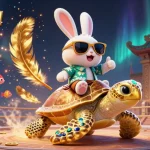 Engage with the thrilling world of gg88a sa featuring a vibrant lucky rabbit and golden turtle in an exciting casino scene.