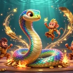 Experience thrilling wins at vipwin with vibrant casino adventure featuring golden pillars and magical creatures.