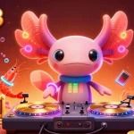 Experience the vibrant QS88 underwater casino scene with an axolotl DJ, dancing shrimp, and treasure chests.