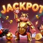 Experience thrilling wins at KO66 with this vibrant 3D jackpot celebration scene.
