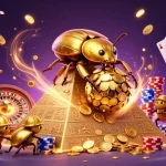 Experience the excitement of 789win with 3D cartoon characters amidst a wealth of casino elements.