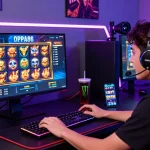 Engaging OPPA86 link gaming experience in a vibrant online gaming setup with colorful graphics and accessories.