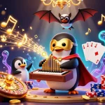Experience the excitement of 11WIN with a lively scene of casino magic and treasures.